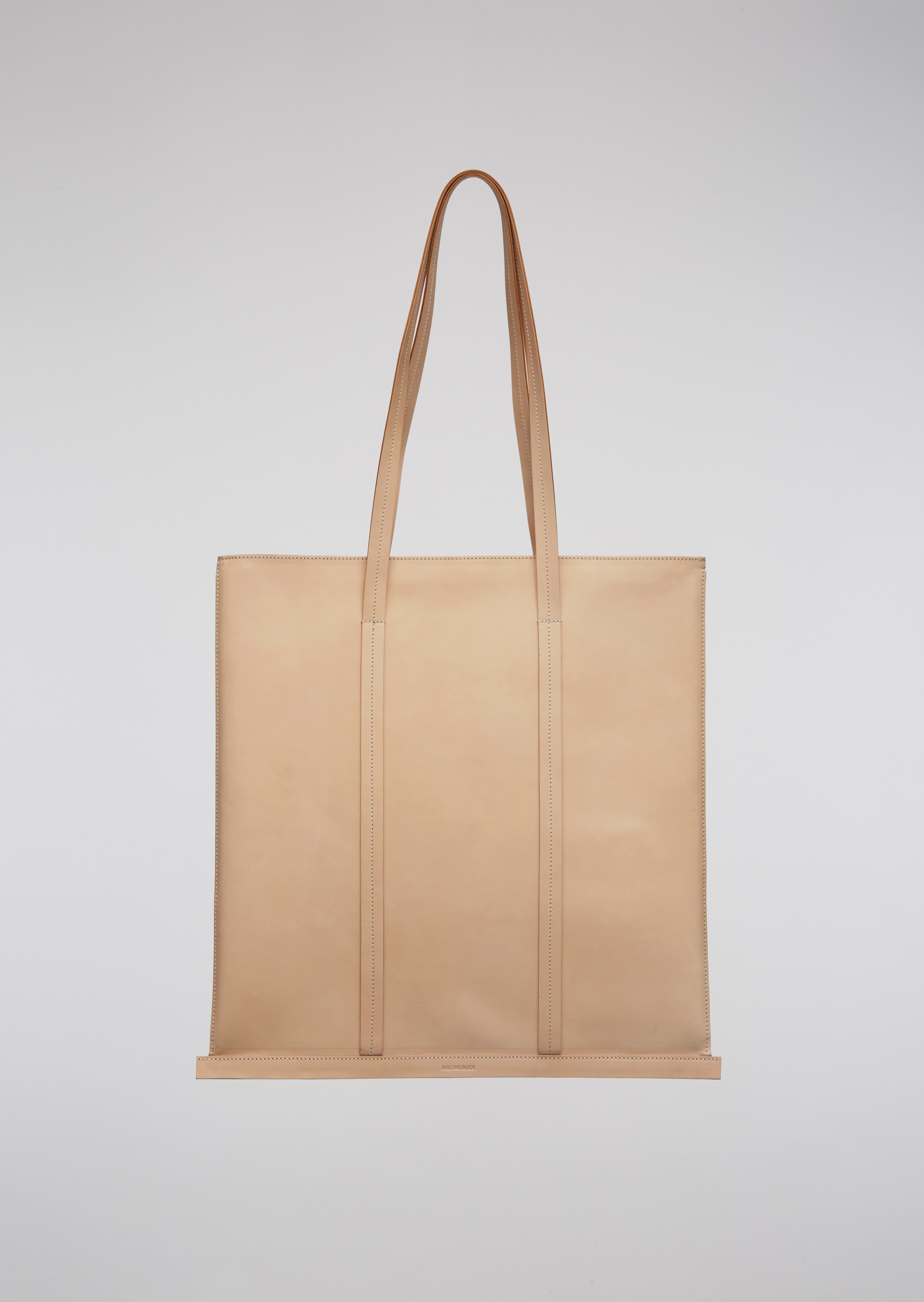 Building Block Black Long Leather Tote Bag With Tussle - Etsy